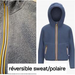 blouson k-way jack sherpa polar double réversible